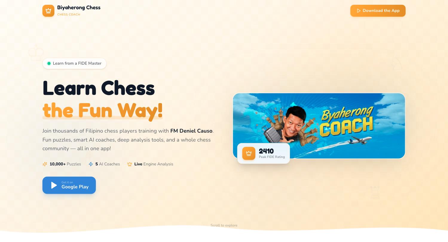 Biyaherong Chess Coach — Chess Training App & Subscription Platform